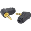 2pcs 3.5mm 3 Pole Stereo Male Right Angle Audio Fan