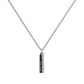 Paul Smith Bicolor Logo Women's Necklace, Silver Stainless Steel, No Gemstone