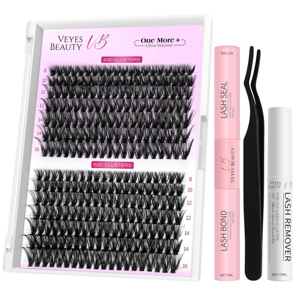 VEYESBEAUTY Eyelash Extensions Set One More + Cluster Eyelashes DIY