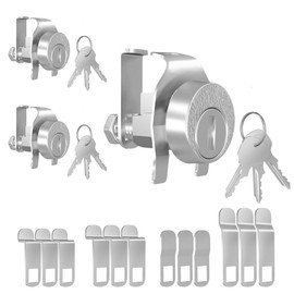 Yqwwda 3 Pack Mailbox Locks, National L-1172C Mailbox Lock Replacement for C9100 Mailbox Key Lock with 3 Keys, Nickel Finish