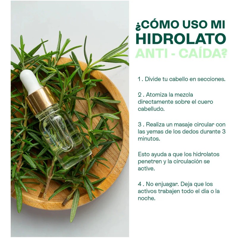 Hidrolato Anticaída Puro Fortalece Estimula 120