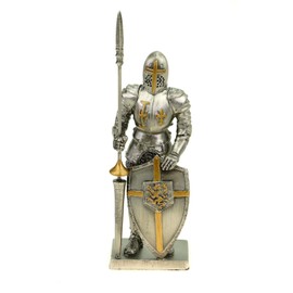 Veronese Pewter Knight Templar with Shield and Lance 13 cm Figurine Templar Decoration Knight Knight