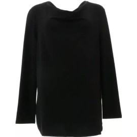 Rhonda Shear Women's Cowl Neck Lace Top (628370), Black, Medium