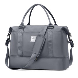 for Easyjet Airlines Underseat Cabin Bag 45X36X20 Weekend Overnight Carry on Holdall for Women Travel Duffel Sport Gym Tote Mum Hospital Bags with Wet Pocket,B12-Slate Grey