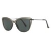 Montana Eyewear CP121 Plastic & Metal Cat Eye Sunglasses Grey