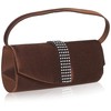 fashion-formel Ladies Satin Evening Clutch Bag, brown