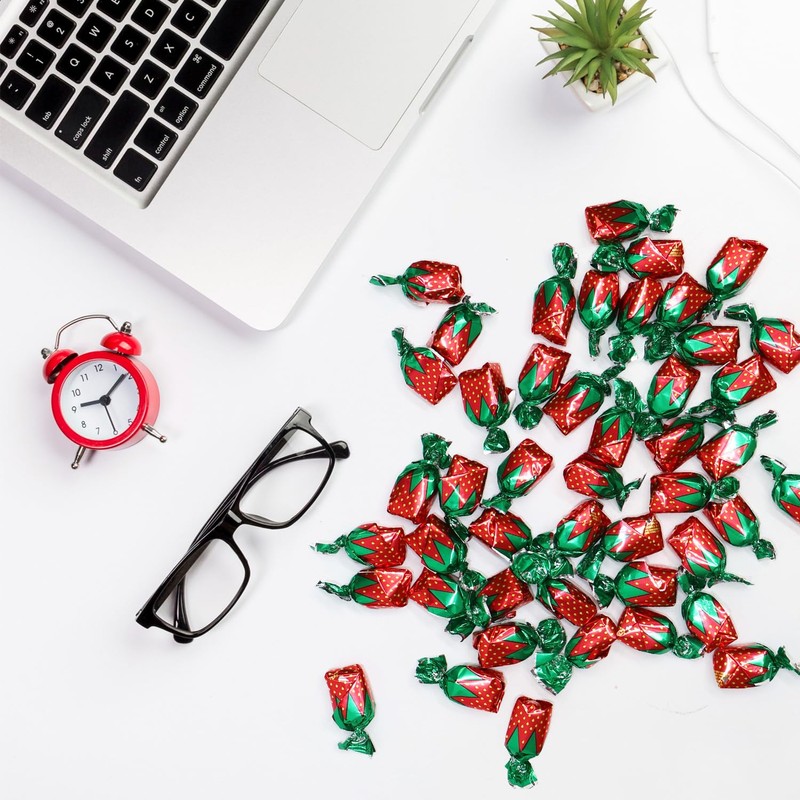 Strawberry Filled Hard Candy Bon Bons 2 lbs Bulk Pack