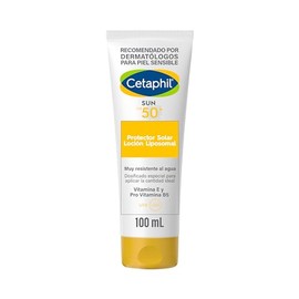 CETAPHIL® Sun FPS50+ Loción de Alta Protección con Aloe Vera y Vitamina E, 100 ML, Pieles Secas a Normales y Sensibles