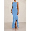 PRETTYGARDEN Women's Summer Bodycon Maxi Dress 2025 Sleeveless Ruffle Mermaid