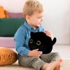 Zaloife Black Cat Cuddly Toy, Plush Toy Cat 18 cm,