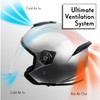 VCAN V88 3/4 Open Face Motorcycle Scooter Helmet ECE &