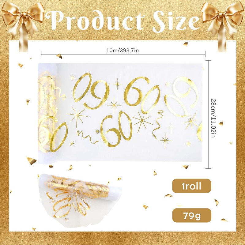 Table Runner 60th Birthday, 60th Birthday Decoration