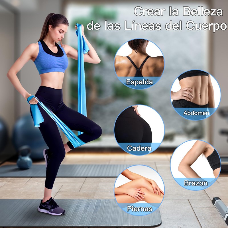 Jasinber Bandas Elásticas, 3 Unidades Bandas de Resistencia para Yoga，Pilates,