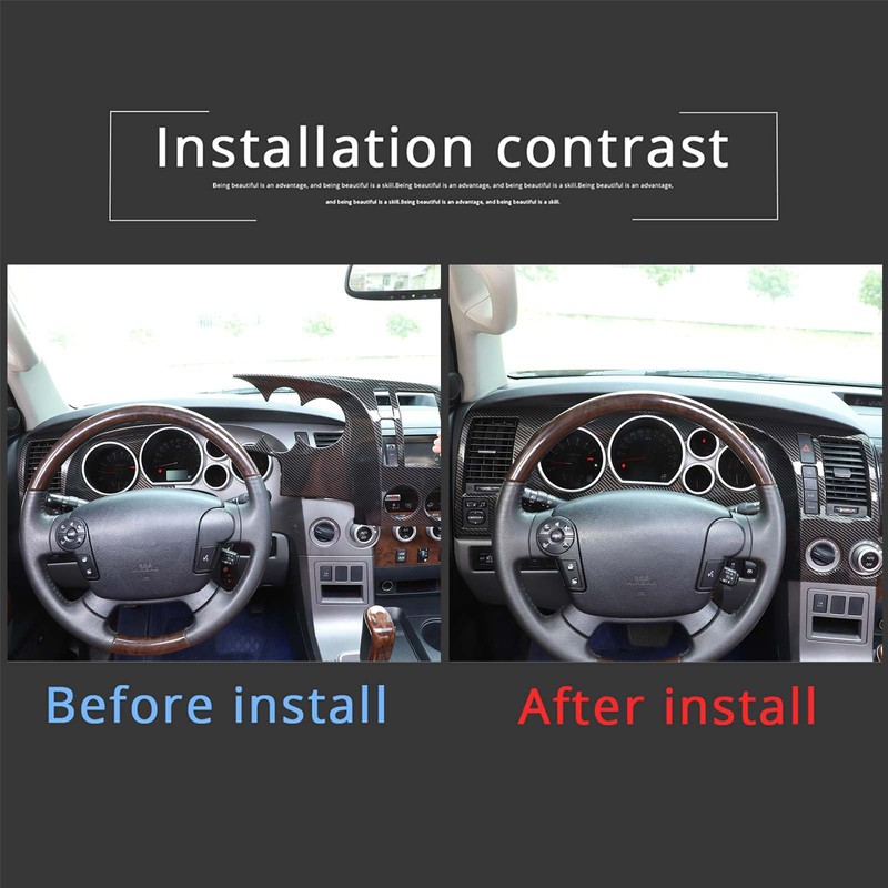 HIRUFAIT Dashboard Panel Frame Cover Trim for Toyota Tundra 2007