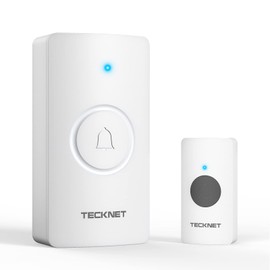 TECKNET Wireless Doorbell 1312FT, IP67 Waterproof Classroom Doorbell Battery-Powered Door Bell, 60 Chimes 5-Level Volume, 4.5-year Battery Life, Electric Doorbells No Plug-in Required for Home