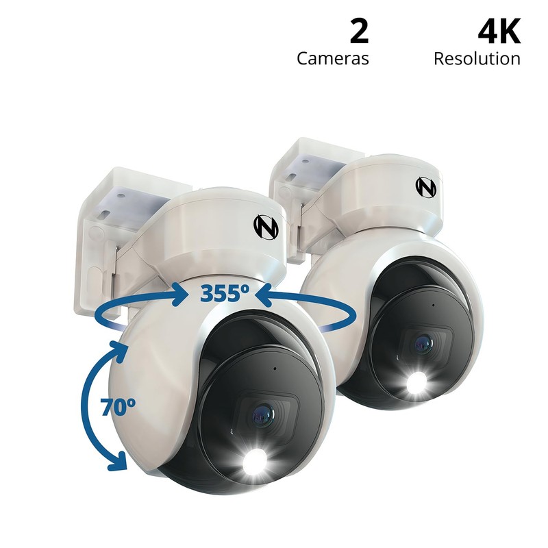 Night Owl® Add On Wired 4K Deterrence Cameras with 2-Way