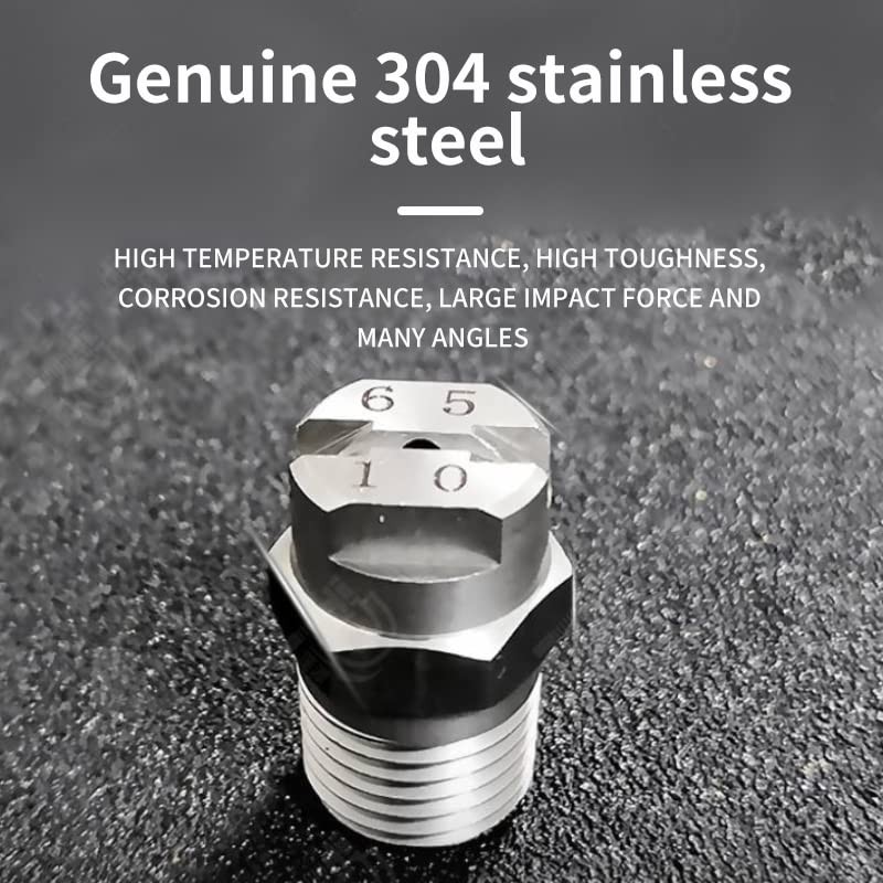 THOUDONER Stainless Steel 1/4BSPT High Pressure Spray Fan Washer Nozzle
