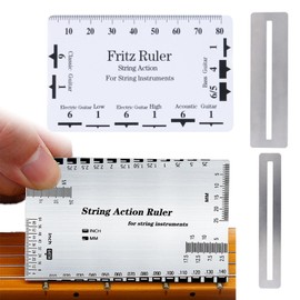 YFFSFDC String Height Gauge Guitar String Height Ruler, Set of 4, Fine Adjustment Between Strings