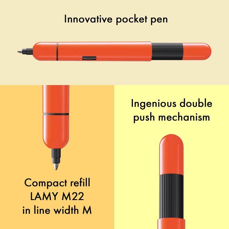 Lamy pico laser orange ballpoint pen - Innovative pocket pen