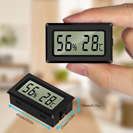 ARCELI 5 Digital Thermometer Indoor Hygrometer Mini Hygrometer Thermometer Indoor Reptiles Digital Hygrometer for Office, Kitchen, LCD Thermometer Incubator, Thermometer Greenhouse