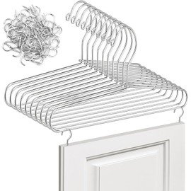 Beeveer 10 Pack Cabinet Door Painting Hanger 14.57 x 5.24 in Door Painting Brackets with 50 Pcs Zinc Plated Metal Screw-in Cup Hooks Paint Drying Rack Panels Rack Painter Tools DIY (Silver)