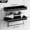 ZUNTO Garage Paper Towel Holder with 2 Shelves, Black Paper