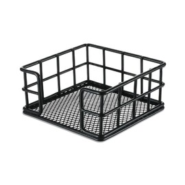 Snblzhef Sticky Note Holder, Metal Sticky Note Holder 3.6X 3.6x1.8 Square Black Sticky Note Dispenser Holder for Desk Office Dorm