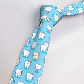Teeth Necktie for Men, Wedding Tie & Groomsmen Accessories, Business Work Tie, Father’s Day, Birthday Gifts for Him