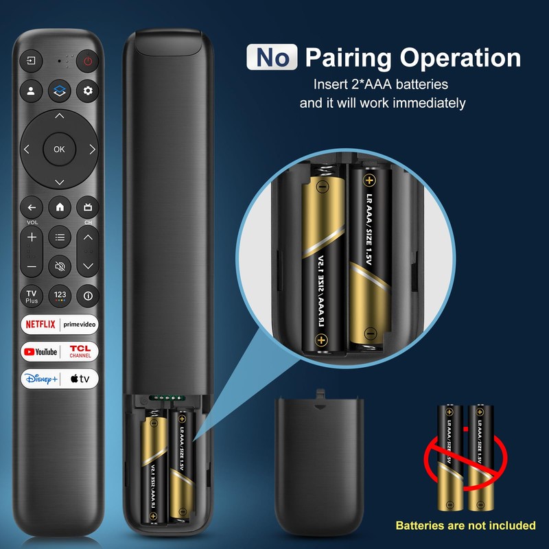 for TCL-Google-TV-Remote-Control Replacement,RC813 Compatible with TCL QM8/QM7/Q7/Q6/Q5/S5/S4/S3 4K UHD HDR