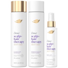Dove Scalp + Hair Therapy Bundle – Density Boost Clarifying Shampoo and...