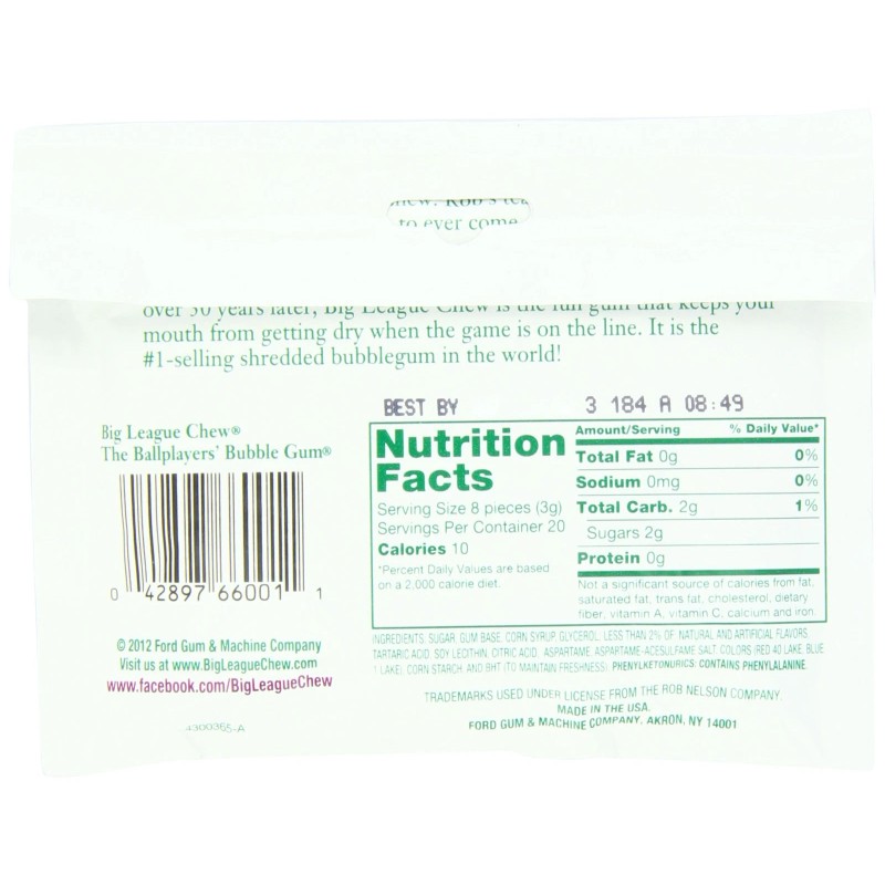 Big League Chew The Nutty Fruit House Big League Sour