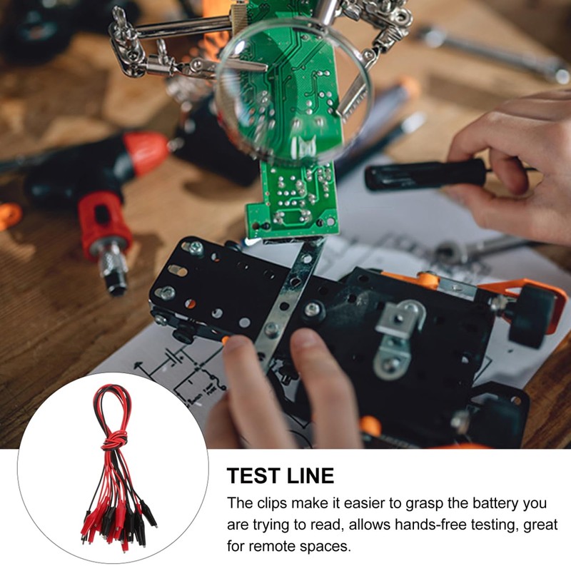 POPETPOP Alligator Clips Crocodile Test Leads: 30pcs Dual Ended Wire
