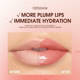 Plumping Lip Oil 4 Packs Hydrating Lip Glow Oil Fruit Extract Lip Gloss Moisturizing Lip Balm and Tinting for Dry Lips