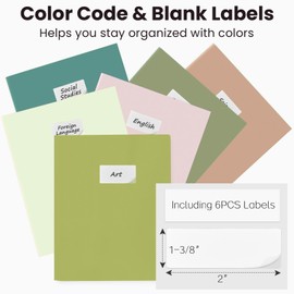 Sooez 6Pack Folders with Pockets, Pocket Folders with Extra Labels, Plastic Folders with Pockets, 2 Pocket Folders Bulk, Heavy Duty File Folders, School Folders Business Folder Office Filing Supplies