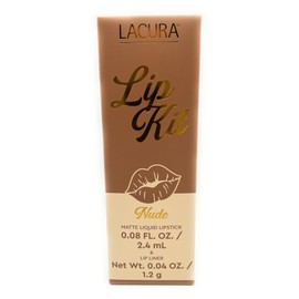 Nude Matte Liquid Lipstick 0.08fl.oz/2.4 ml & Lip Liner 0.04oz/1.2g Lip Kit – (Pack of 1)