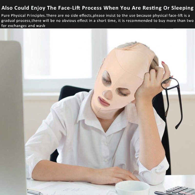 Face lifting mask, full coverage lifting face V-line strap double
