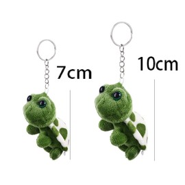 Leadigol 2PCS Cartoon Mini Turtle Shape Plush Keychain, Cute Animal Keychain Pendant Plush Keychain Charms Bag Pendant for Women Men