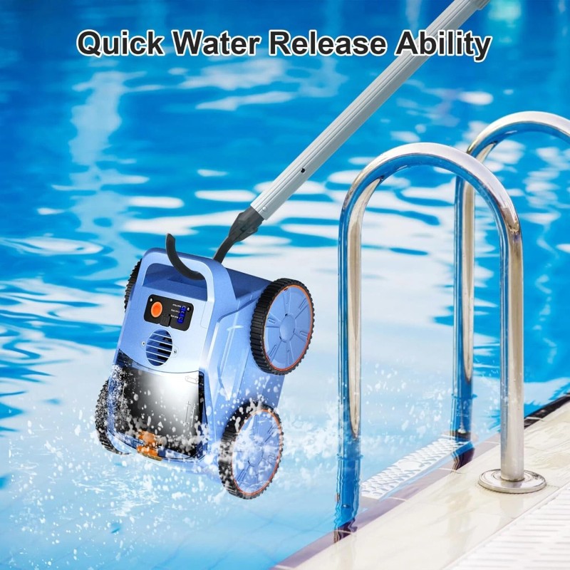 Seauto Cordless Pool Vacuum Roboric Automatic Pool Cleaner Wall and