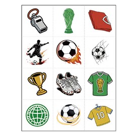Gel Luna Soccer Face Tattoo Sticker, 1 Piece, T-452 / 젤루나 축구 페이스 타투 스티커, 1개, T-452