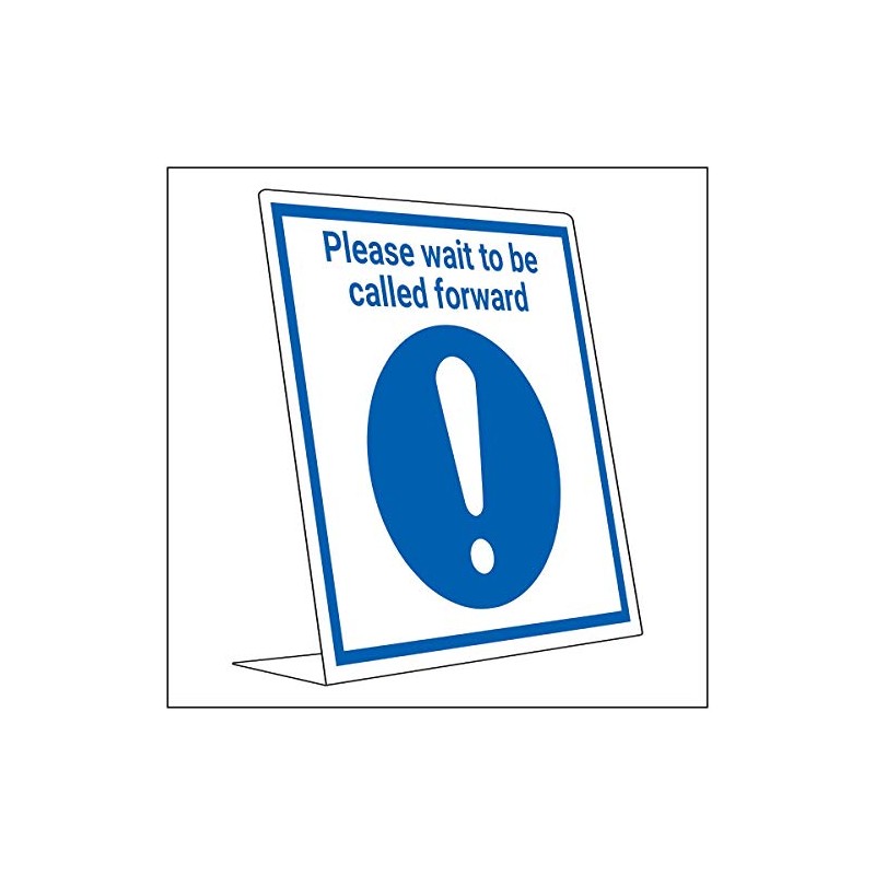 Vsafety Covid Retail Desk Sign - Please Wait To Be