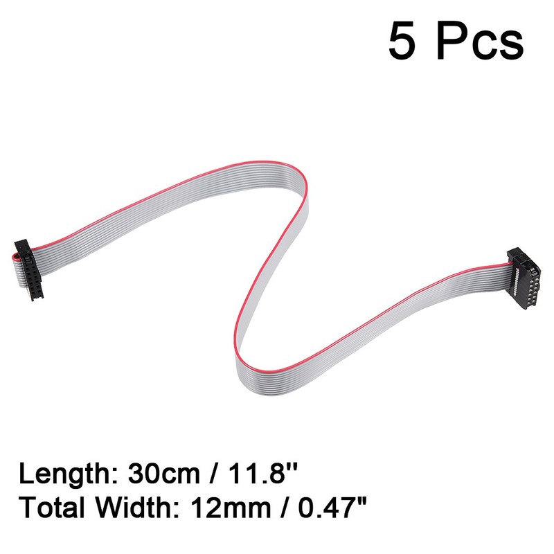 sourcing map IDC 12 Pins Connectors Flat Ribbon Cable Female