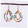SAFIGLE 1 Pair Men Artificial Crystal Alloy Crystal Beaded Earrings