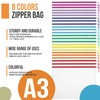24pcs Mesh Zipper Pouch File Bags Puzzle Storage Bags, A3