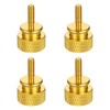 sourcing map 4Pcs M3x10 Aluminum Thumb Screws, 12x20mm(ODxH) Computer Case