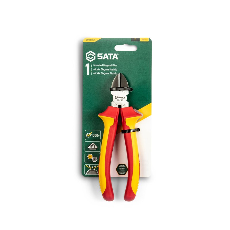 SATA ST70233ST VDE Insulated Side Cutters 190 mm/7 Inch with