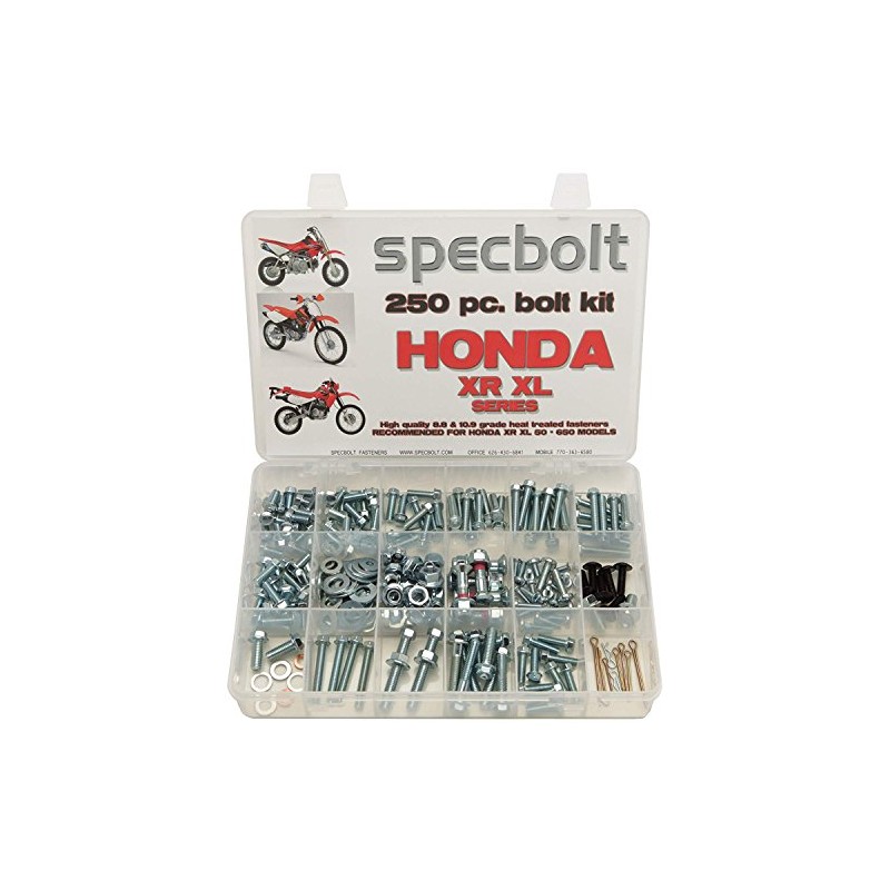 Specbolt Fasteners Brand 250pc Bolt Kit fits: Honda - XR