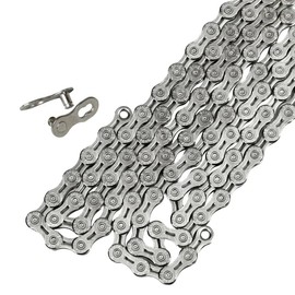 GORIX Bike Chain 9s/10s/12s Speed 116 Link Silver Gear Shift Hollow Missing Link Road Bicycle (GXPEED) (9 Speed)