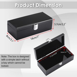 BTSKY Lockable Cash Box Small Cash Safe Box for Money, Coin, Bills, Invoice (Black, 7 x 3.1 x 2.2 inches)
