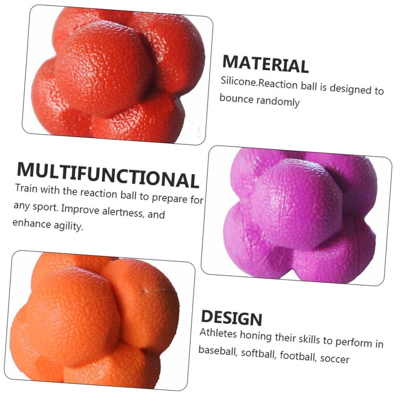 VICASKY 3pcs Hexagonal Reaction Balls Durable Agility Training Equipment Fitness