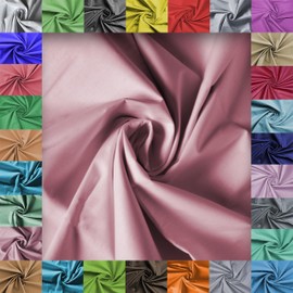 Virginia Tex Fabric, Sold by the Metre, 100% Cotton Fabric, Large Width 240 cm, Cotton Fabric 100% Oeko Tex Standard 100 Plain Colours for Sewing (Pink, 200 cm)